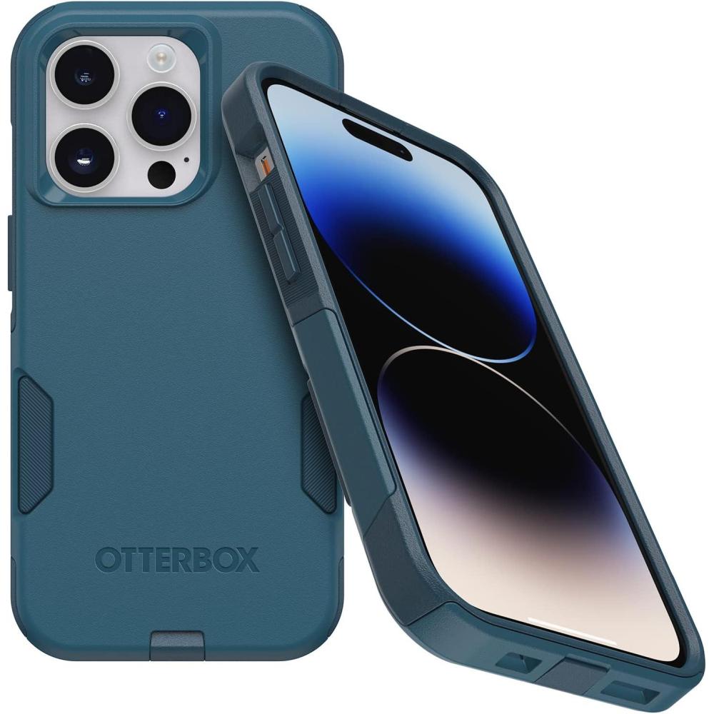 imageOtterBox iPhone 14 Pro ONLY Commuter Series Case  Trees Company Green Slim ampamp Tough PocketFriendly with Port ProtectionBlue