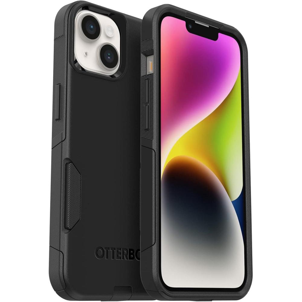 imageOtterBox iPhone 14 ampamp iPhone 13 Commuter Series Case  BLACK  slim ampamp tough pocketfriendly with port protection