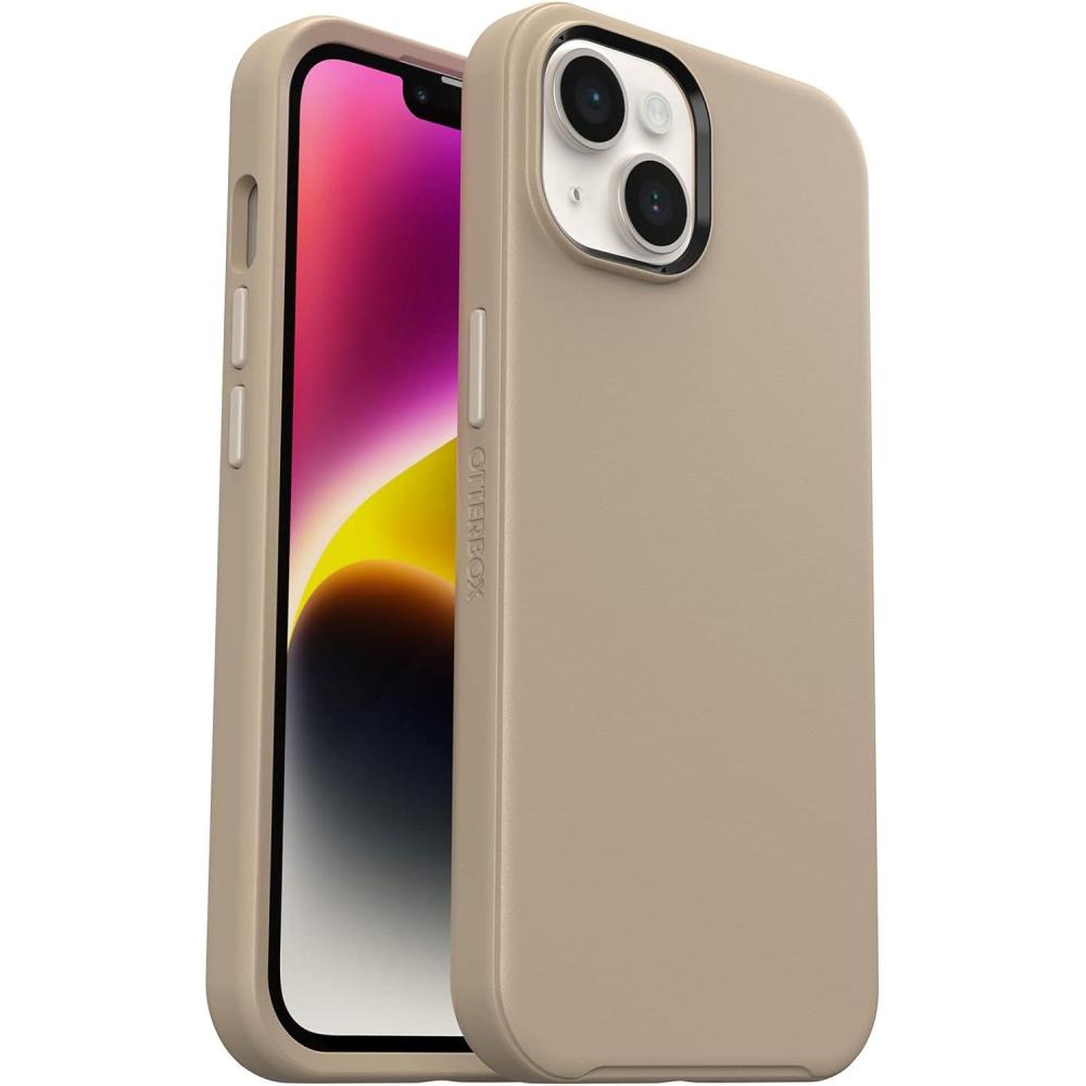 imageOtterBox iPhone 14 ampamp iPhone 13 Symmetry Series Case Dont Even CHAI Brown UltraSleek Snaps to MagSafe Raised Edges Protect Camera ampamp Screen