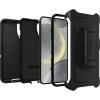 OtterBox Samsung Galaxy S24 Defender Series Case – Single Unit Ships in Polybag, Ideal for Business Customers – BLACK, rugged & durable, with port protection, includes holster clip kickstand(Galaxy S24)