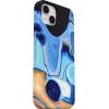 OtterBox iPhone 13 Soft Touch Flexible Fashion case – Mercury (Blue/Black), Ultra Slim, Colorful Graphic, Snaps to Magsafe, Raised Edges,(Blue)