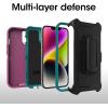 OtterBox iPhone 14 Plus Defender Series Case – Realtree Edge (Blaze Orange/Black/RT Edge), Rugged & Durable, with Port Protection, Includes Holster Clip Kickstand(Pink)