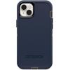 OtterBox iPhone 14 & iPhone 13 Defender Series Case – RAIN Check (Blue), Rugged & Durable, with Port Protection, Includes Holster Clip Kickstand(Navy)