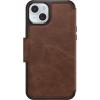 OtterBox iPhone 15 Plus and iPhone 14 Plus Strada Folio Series Case – Shadow (Black), Card Holder, Snaps to MagSafe, Genuine Leather, Pocket-Friendly, Folio case(Brown)