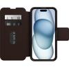 OtterBox iPhone 15 Plus and iPhone 14 Plus Strada Folio Series Case – Shadow (Black), Card Holder, Snaps to MagSafe, Genuine Leather, Pocket-Friendly, Folio case(Brown)