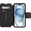 OtterBox iPhone 15 Plus and iPhone 14 Plus Strada Folio Series Case – Shadow (Black), Card Holder, Snaps to MagSafe, Genuine Leather, Pocket-Friendly, Folio case(Black)