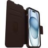 OtterBox iPhone 15 Plus and iPhone 14 Plus Strada Folio Series Case – Shadow (Black), Card Holder, Snaps to MagSafe, Genuine Leather, Pocket-Friendly, Folio case(Brown)