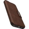 OtterBox iPhone 15 Plus and iPhone 14 Plus Strada Folio Series Case – Shadow (Black), Card Holder, Snaps to MagSafe, Genuine Leather, Pocket-Friendly, Folio case(Brown)