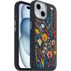 OtterBox iPhone 15 Symmetry Series Cactus Leather Embroidery for MagSafe – Enchanted Garden Blue