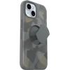 OtterBox iPhone 15, iPhone 14, and iPhone 13 OtterGrip Symmetry Series Case – Iron CAMO (Grey), Built-in Grip, Sleek Case, Snaps to MagSafe, Raised Edges Protect Camera & Screen