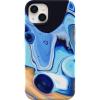 OtterBox iPhone 13 Soft Touch Flexible Fashion case – Mercury (Blue/Black), Ultra Slim, Colorful Graphic, Snaps to Magsafe, Raised Edges,(Blue)