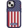 OtterBox iPhone 14 & iPhone 13 Defender Series Case – RAIN Check (Blue), Rugged & Durable, with Port Protection, Includes Holster Clip Kickstand(American Flag)