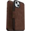 OtterBox iPhone 15 Plus and iPhone 14 Plus Strada Folio Series Case – Shadow (Black), Card Holder, Snaps to MagSafe, Genuine Leather, Pocket-Friendly, Folio case(Brown)