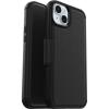 OtterBox iPhone 15 Plus and iPhone 14 Plus Strada Folio Series Case – Shadow (Black), Card Holder, Snaps to MagSafe, Genuine Leather, Pocket-Friendly, Folio case(Black)