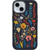 OtterBox iPhone 15 Symmetry Series Cactus Leather Embroidery for MagSafe – Enchanted Garden Blue
