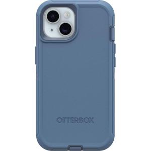 OtterBox IPhone 15 Defender Series Case – BABY BLUE JEANS (Blue), Screenless, Rugged & Durable, with Port Protection, Includes Holster Clip kickstand