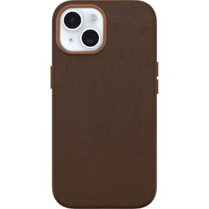 OtterBox iPhone 15 Symmetry Series Cactus Leather for MagSafe – Rich Adobe (Brown), Snaps to MagSafe, Ultra-Sleek, Raised Edges Protect Camera & Screen