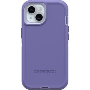 OtterBox iPhone 15, iPhone 14, and iPhone 13 Defender Series Case – Mountain Majesty (Purple), screenless, Rugged & Durable, with Port Protection, Includes Holster Clip Kickstand