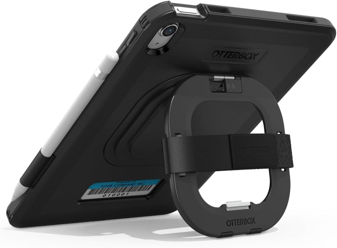 imageOtterBox DEFENDER FOR BUSINESS W KICKSTANDHANDSTRAP for iPad A16 ampamp iPad 10th Gen V2 BLACK No Screen Protector Included Single unit ships in Polybag Ideal for Business Customer