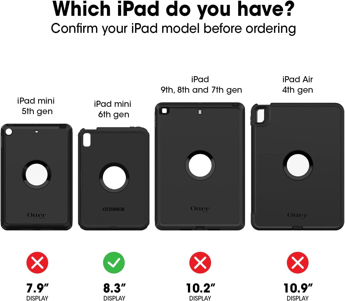 imageOtterBox Defender Series Case for iPad mini A17 and iPad mini 6th gen Ideal for Business Customers BLACK Rugged Durable MultiLayer Protection Single Unit Ships in Polybag