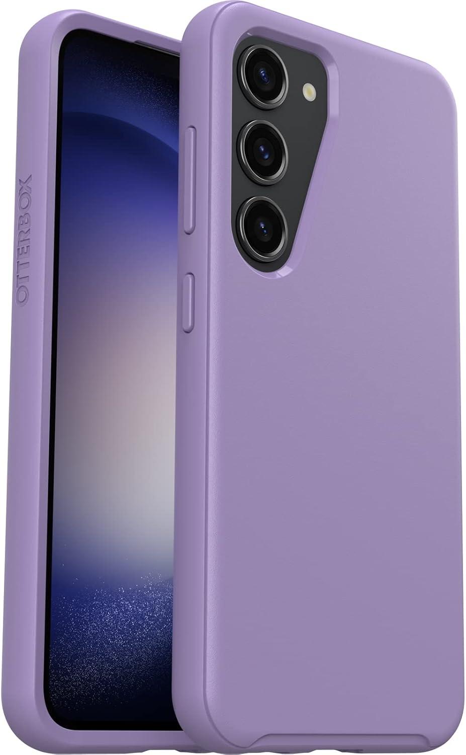 imageOtterBox Galaxy S23 Symmetry Series Case Stardust ClearGlitter UltraSleek Wireless Charging Compatible Raised Edges Protect Camera ampamp ScreenPurple