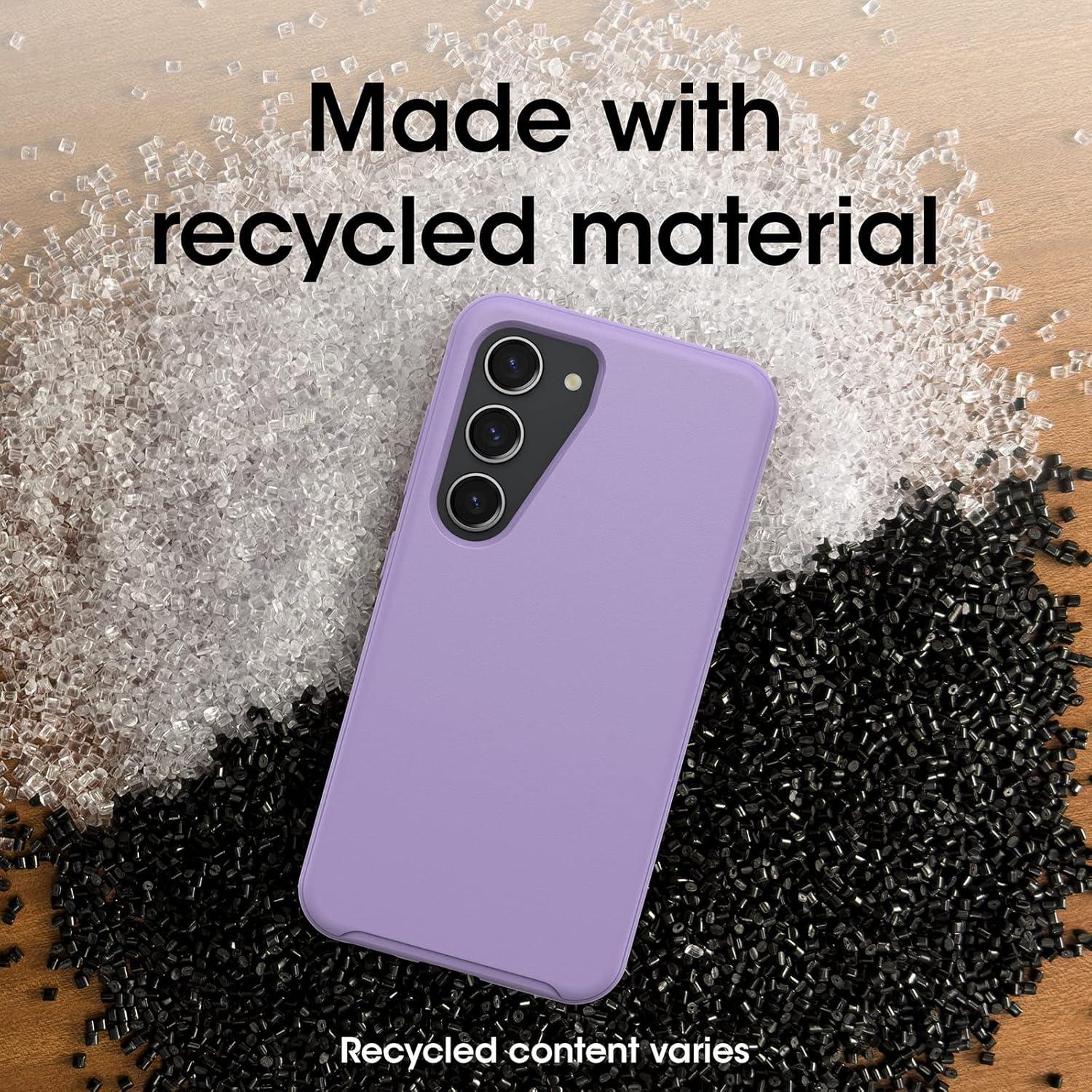 imageOtterBox Galaxy S23 Symmetry Series Case Stardust ClearGlitter UltraSleek Wireless Charging Compatible Raised Edges Protect Camera ampamp ScreenPurple