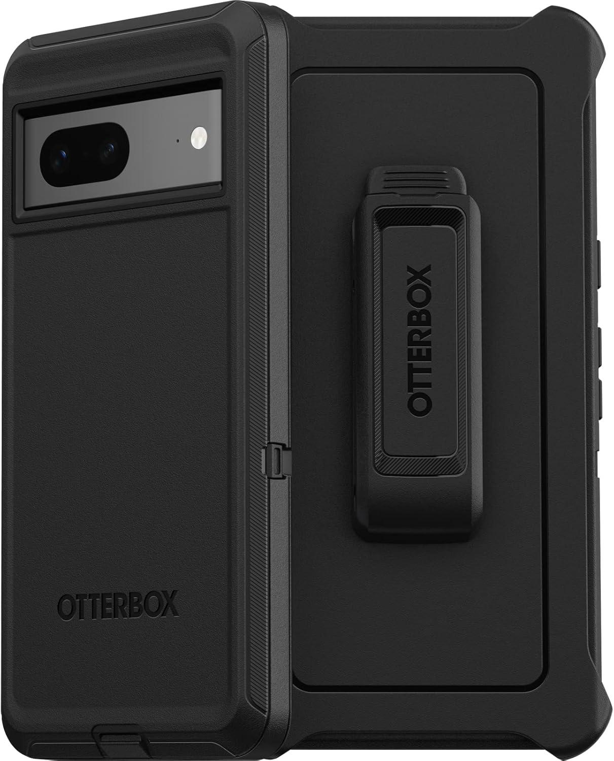 imageOtterBox Google Pixel 7 Defender Series Case Black Rugged ampamp Durable with Port Protection Includes Holster Clip KickstandBlack