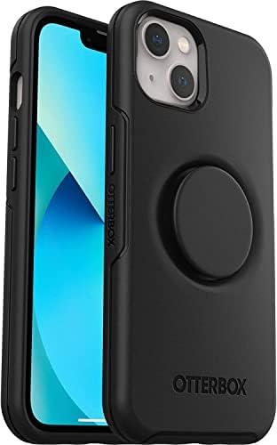 imageOtterBox iPhone 13 Otter Pop Symmetry Series Case Black Integrated PopSockets PopGrip Slim PocketFriendly Raised Edges Protect Camera ampamp Screen