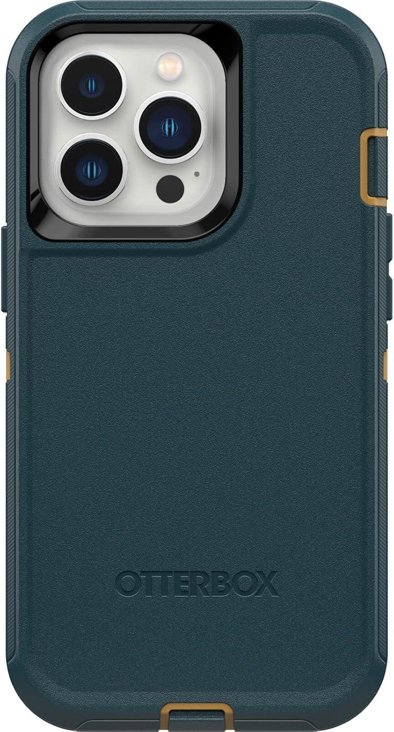 imageOtterBox iPhone 13 Pro ONLY Defender Series Case Hunter Green Rugged ampamp Durable with Port Protection Includes Holster Clip Kickstand