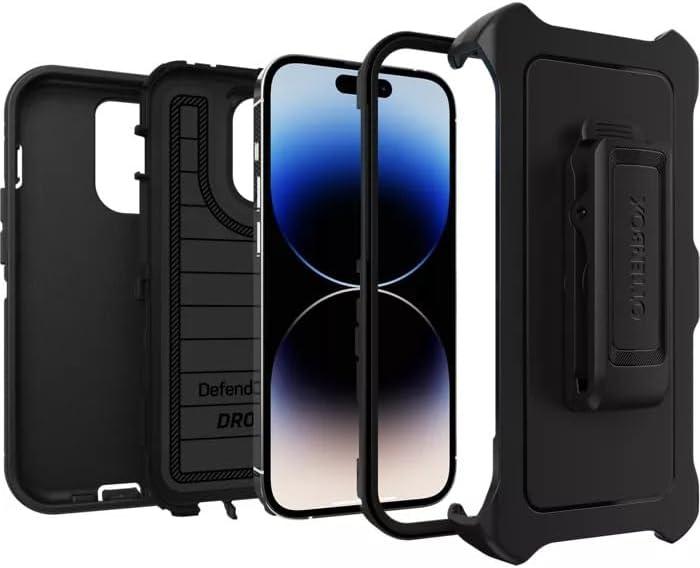 imageOtterBox iPhone 14 Pro Max ONLY Defender Series Case BLACK Rugged ampamp Durable with Port Protection Includes Holster Clip Kickstand