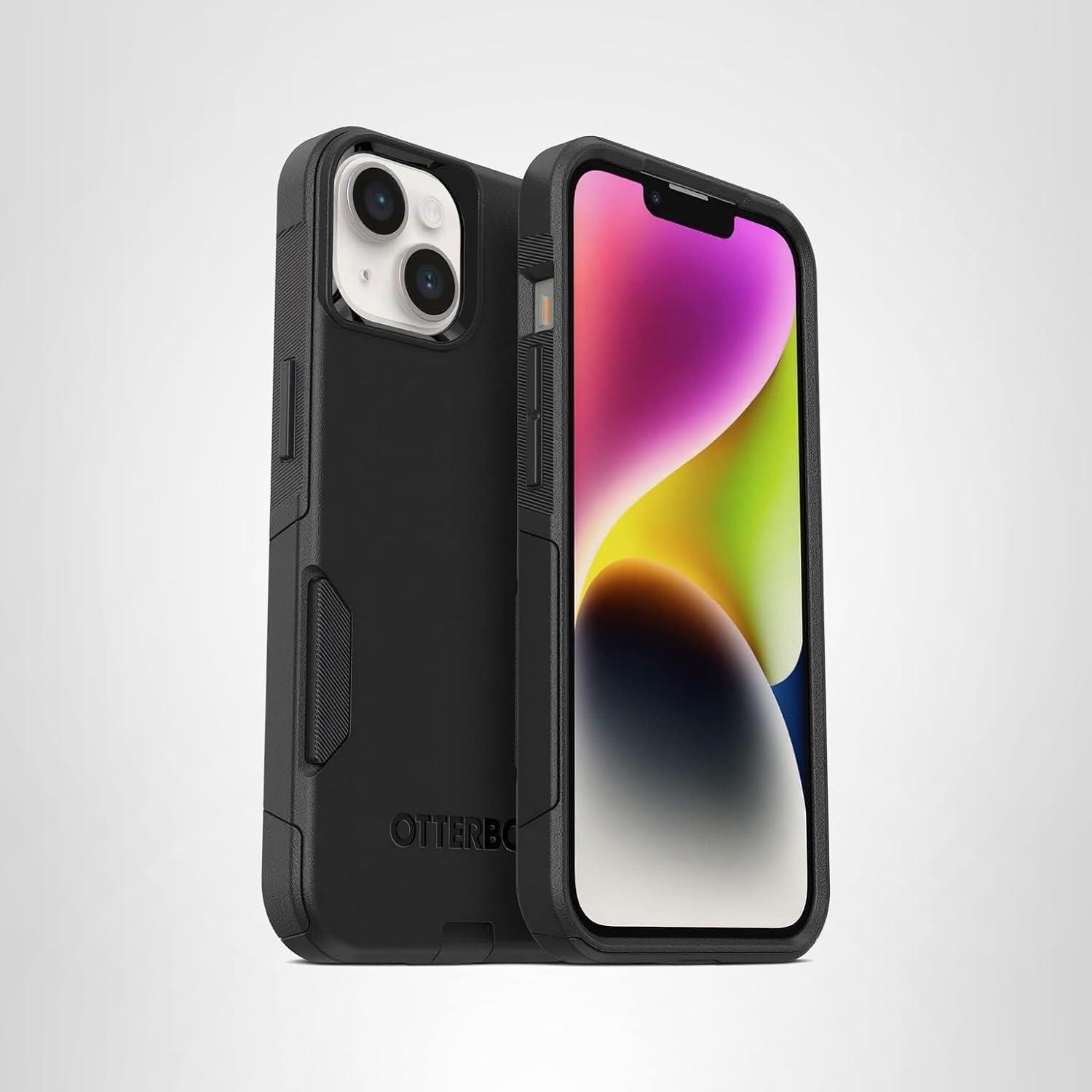 imageOtterBox iPhone 14 ampamp iPhone 13 Defender Series Case BLACK rugged ampamp durable with port protection includes holster clip kickstandBlack