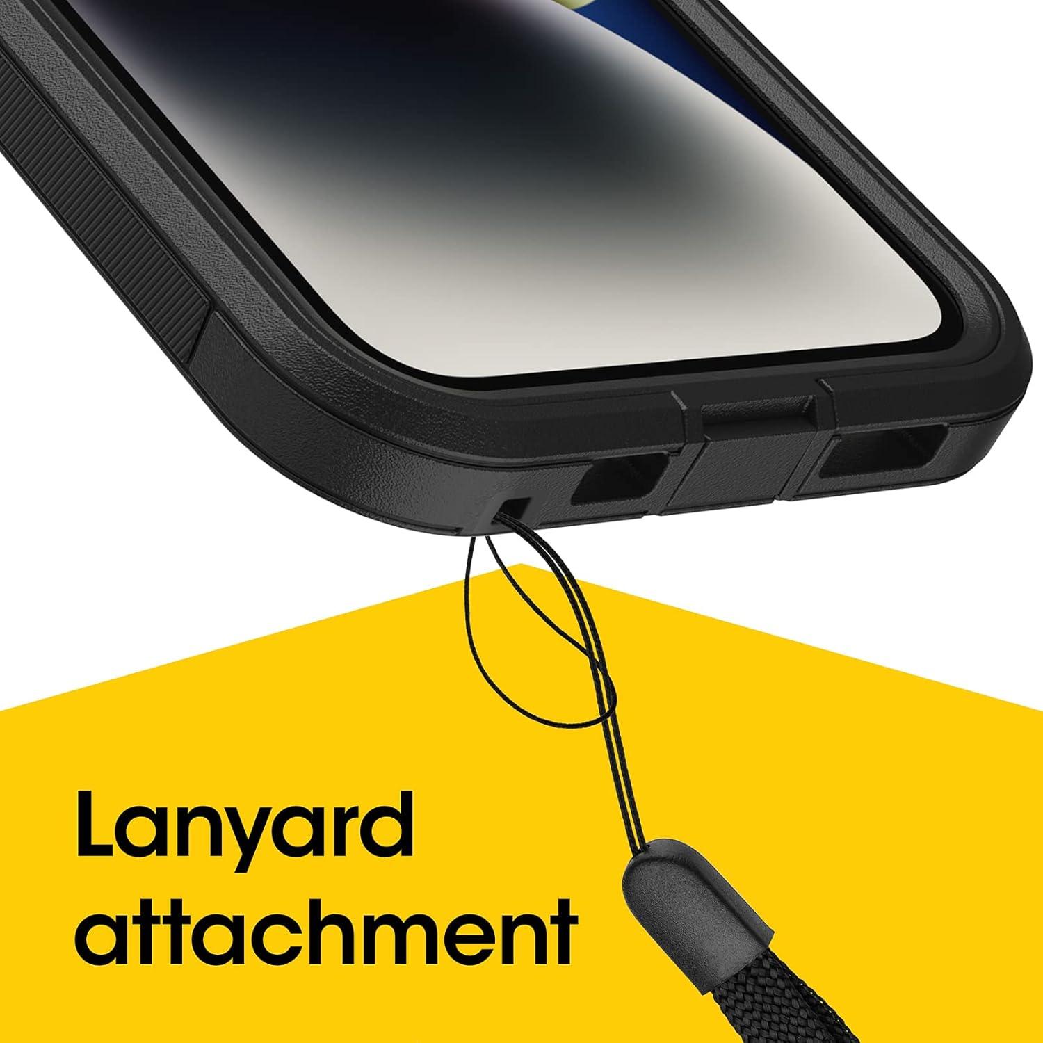 imageOtterBox iPhone 14 ampamp iPhone 13 Defender Series XT Case Blooming Lotus Pink Screenless Rugged Snaps to MagSafe Lanyard AttachmentBlack