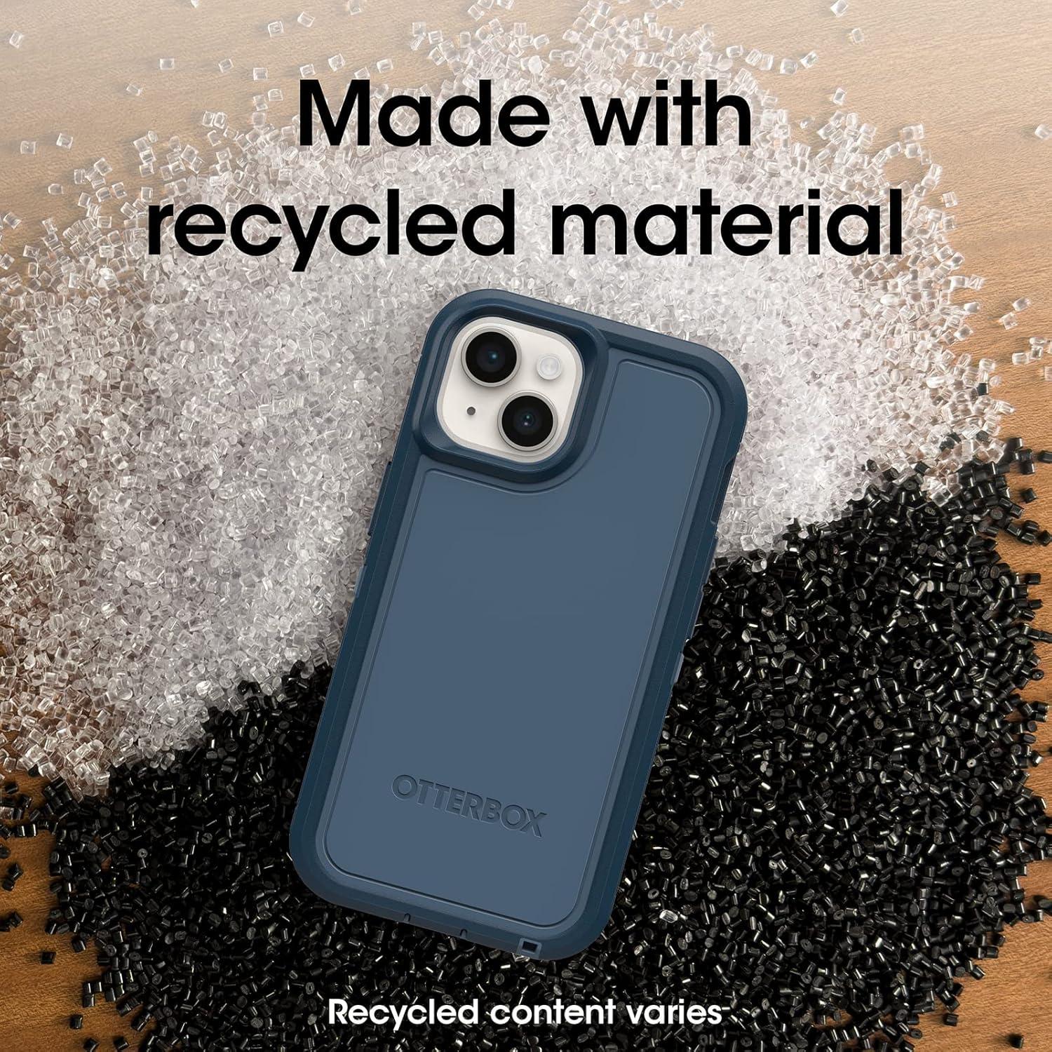 imageOtterBox iPhone 14 ampamp iPhone 13 Defender Series XT Case Blooming Lotus Pink Screenless Rugged Snaps to MagSafe Lanyard AttachmentBlue