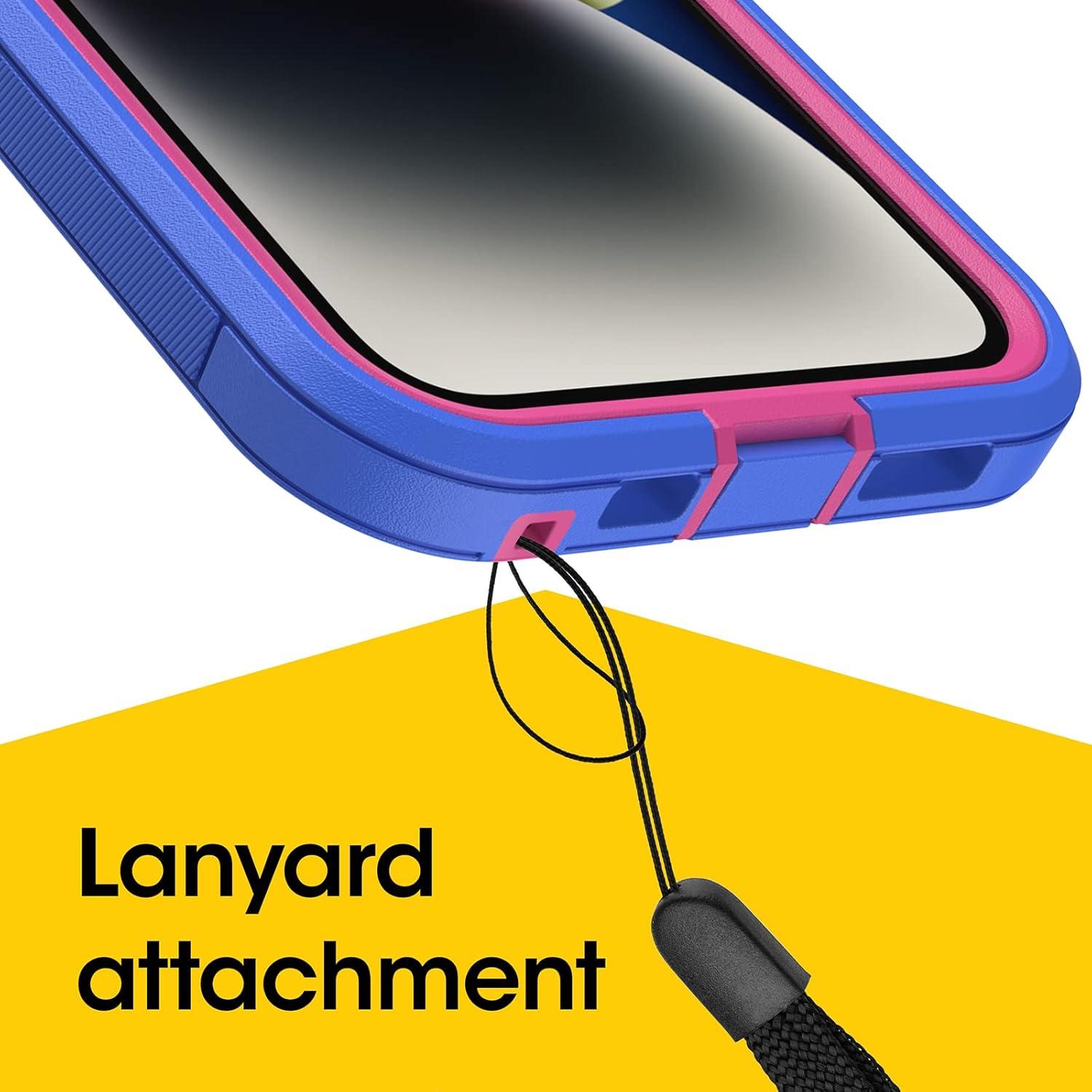 imageOtterBox iPhone 14 ampamp iPhone 13 Defender Series XT Case Blooming Lotus Pink Screenless Rugged Snaps to MagSafe Lanyard AttachmentPink