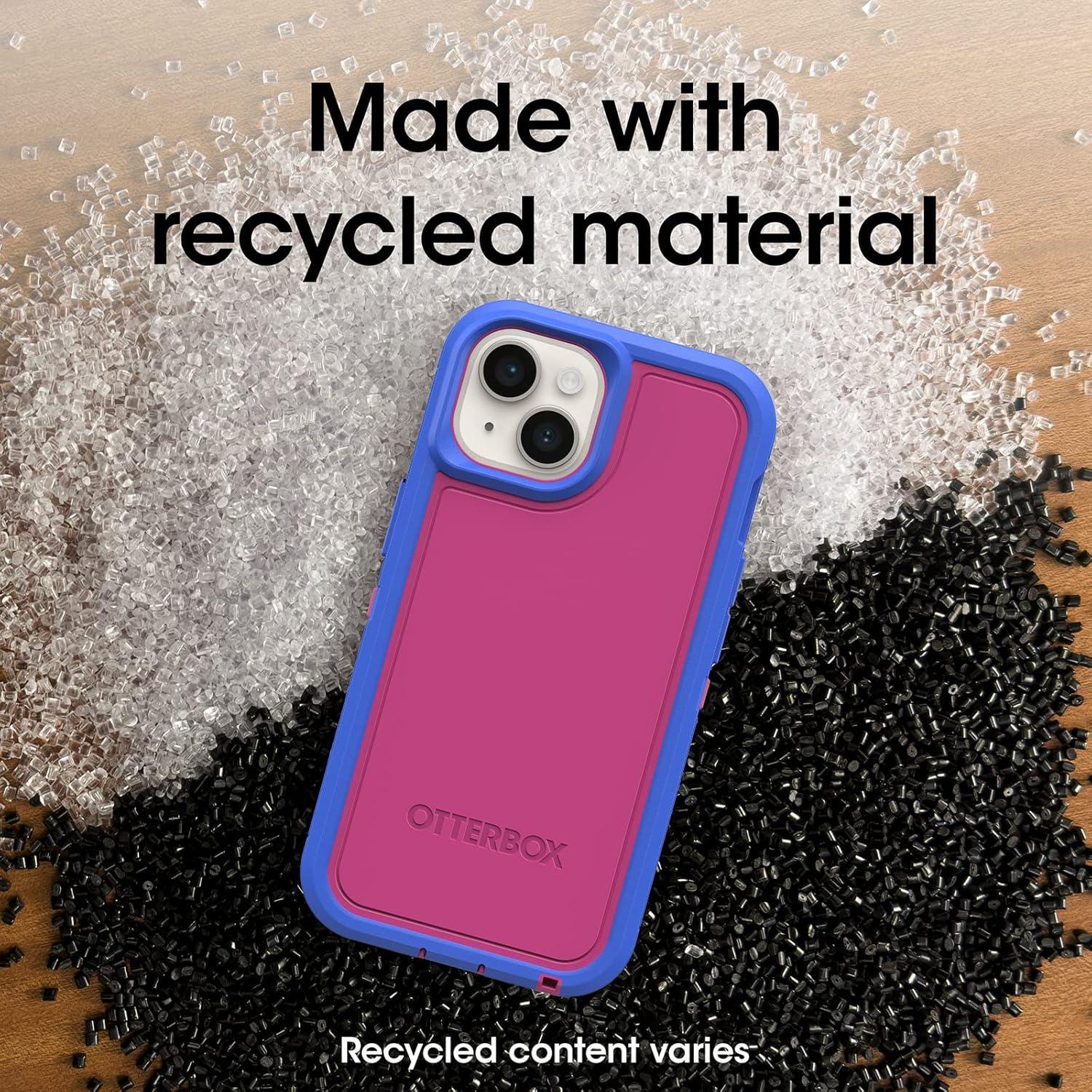 imageOtterBox iPhone 14 ampamp iPhone 13 Defender Series XT Case Blooming Lotus Pink Screenless Rugged Snaps to MagSafe Lanyard AttachmentPink