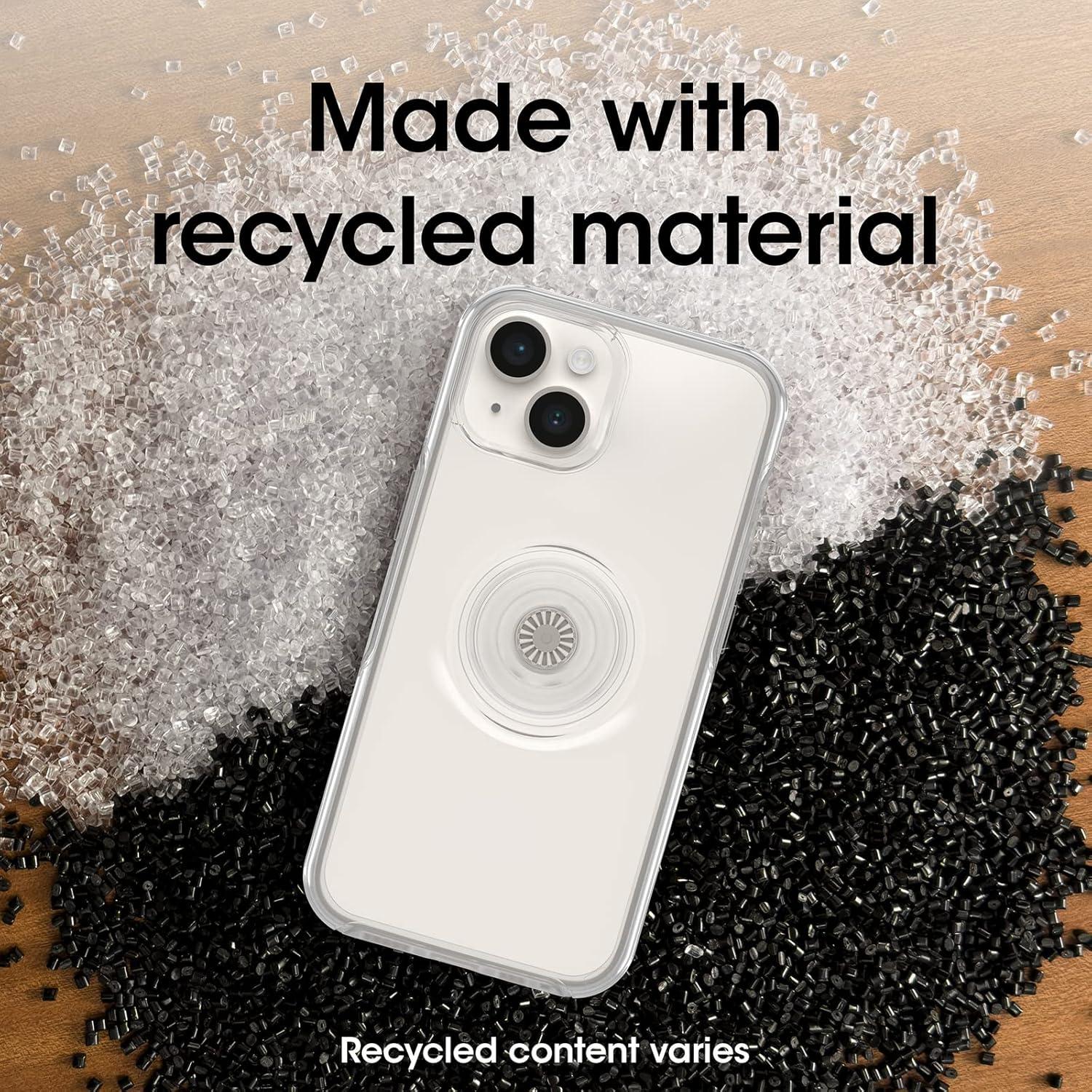 imageOtterBox iPhone 14 ampamp iPhone 13 Otter Pop Symmetry Series Clear Case Clear Integrated PopSockets PopGrip Slim PocketFriendly Raised Edges Protect Camera ampamp ScreenClear