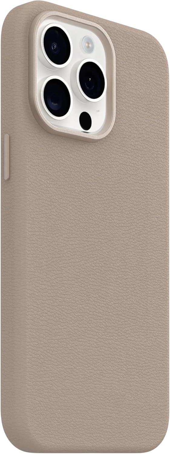 imageOtterBox iPhone 15 Pro Max Symmetry Series Cactus Leather for MagSafe Noir ASH Black Snaps to MagSafe UltraSleek Raised Edges Protect Camera ampamp ScreenNew Grey Comfort