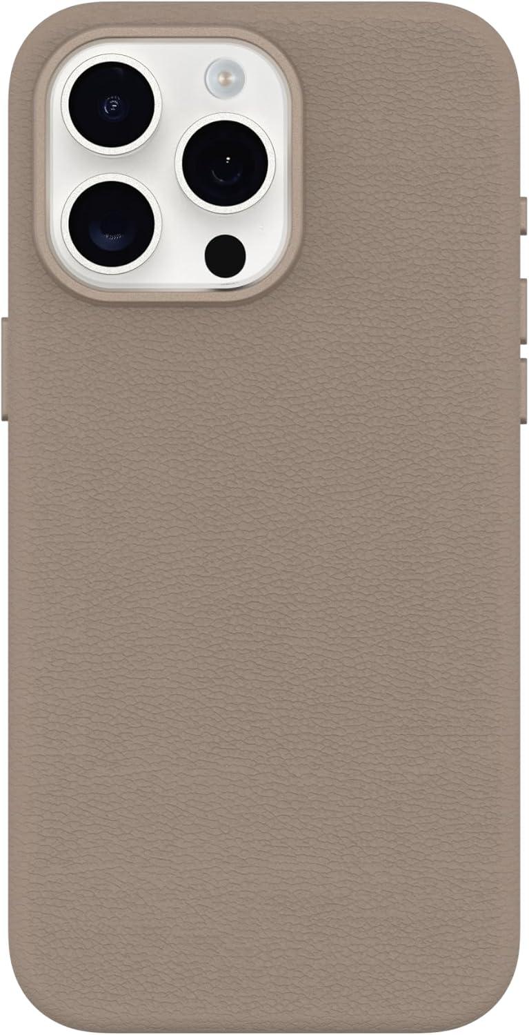 imageOtterBox iPhone 15 Pro Max Symmetry Series Cactus Leather for MagSafe Noir ASH Black Snaps to MagSafe UltraSleek Raised Edges Protect Camera ampamp ScreenNew Grey Comfort