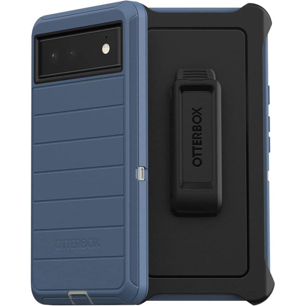 imageOtterBox Defender Series Rugged Case ampamp Holster for Google Pixel 6 PRO NOT 66a NonRetail Packaging  Fort Blue  with Microbial Defense