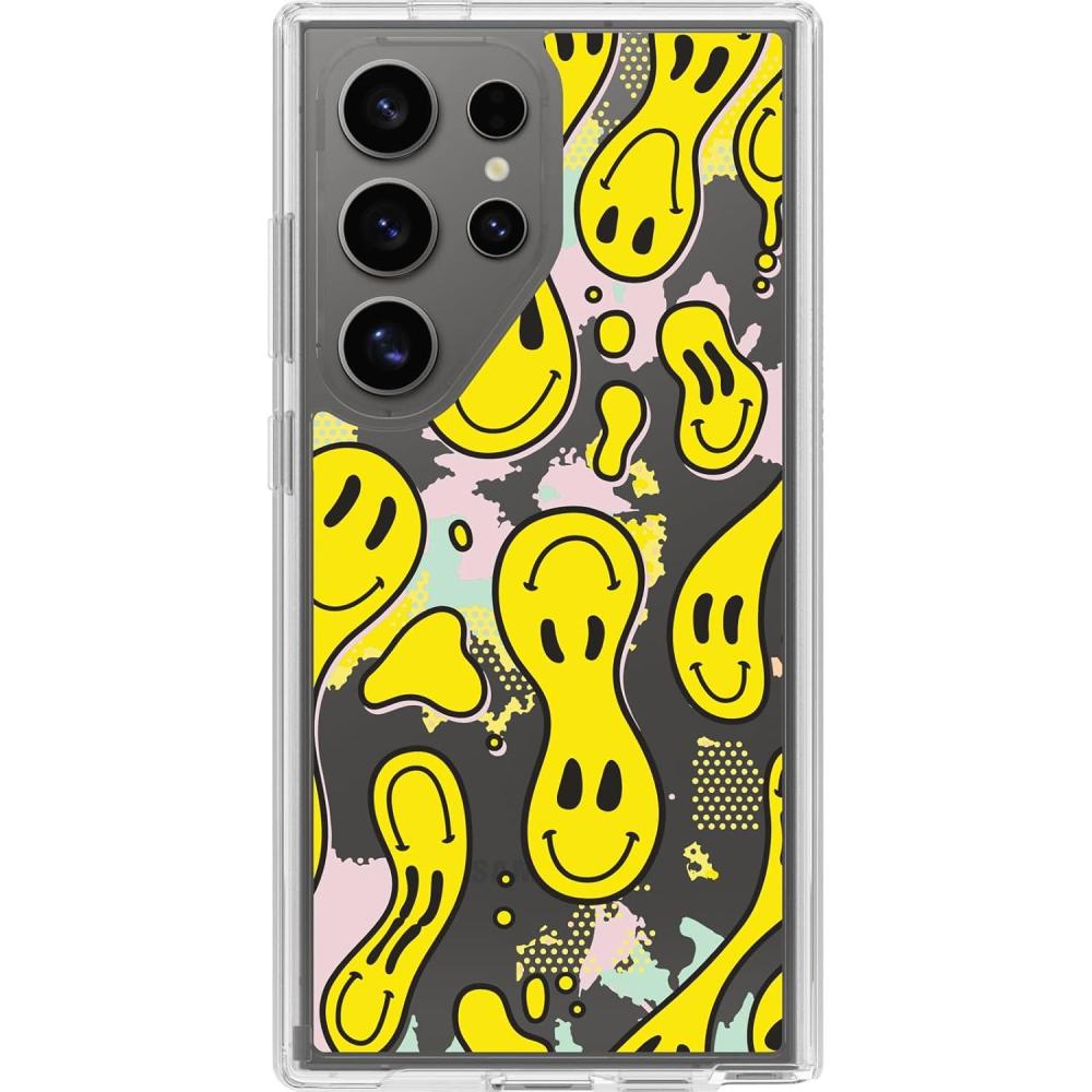 imageOtterBox Samsung Galaxy S24 Ultra Symmetry Series Clear Case  Smiley DRIP UltraSleek Wireless Charging Compatible Raised Edges Protect Camera ampamp Screen