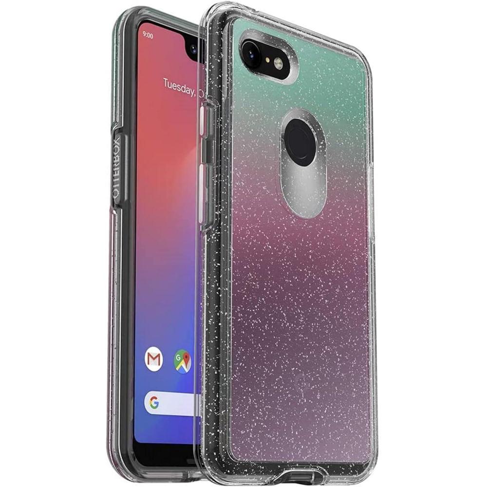 imageOtterBox Symmetry Clear Series Case for Google Pixel 3 XL Retail Packaging Gradient Energy Silver FlakeClearGradient EnergyGradient Energy Silver FlakeClear