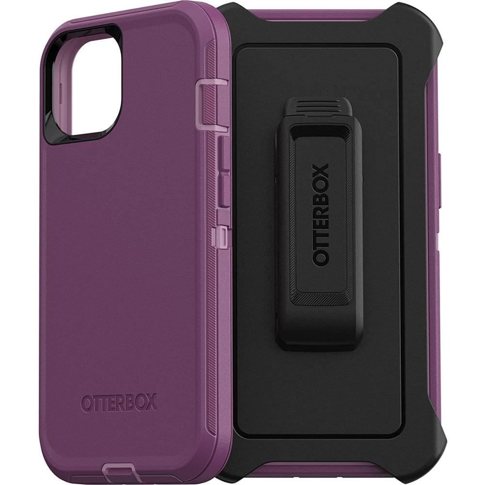 imageOtterBox iPhone 13 ONLY Defender Series Case  Black Rugged ampamp Durable with Port Protection Includes Holster Clip KickstandPurple