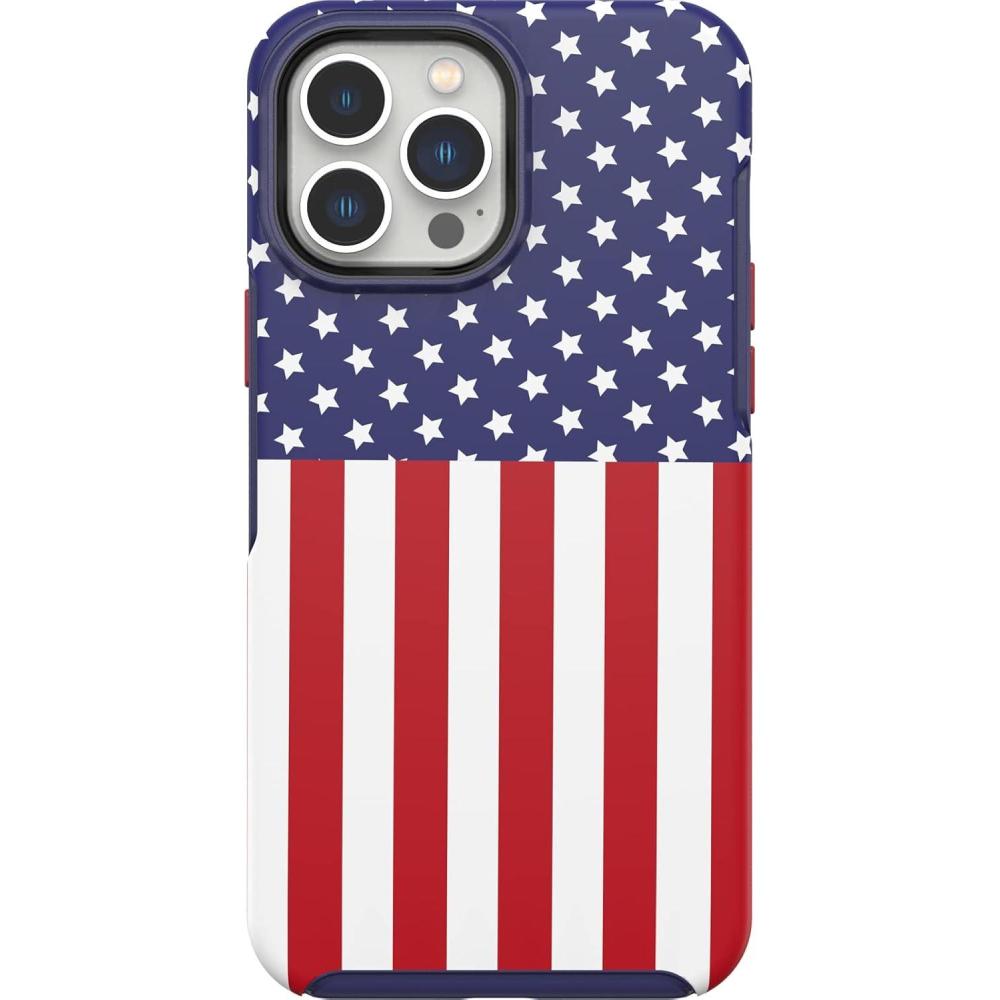imageOtterBox iPhone 13 Pro Max and iPhone 12 Pro Max Symmetry Series Case  American Flag UltraSleek Snaps to MagSafe Raised Edges Protect Camera ampamp Screen