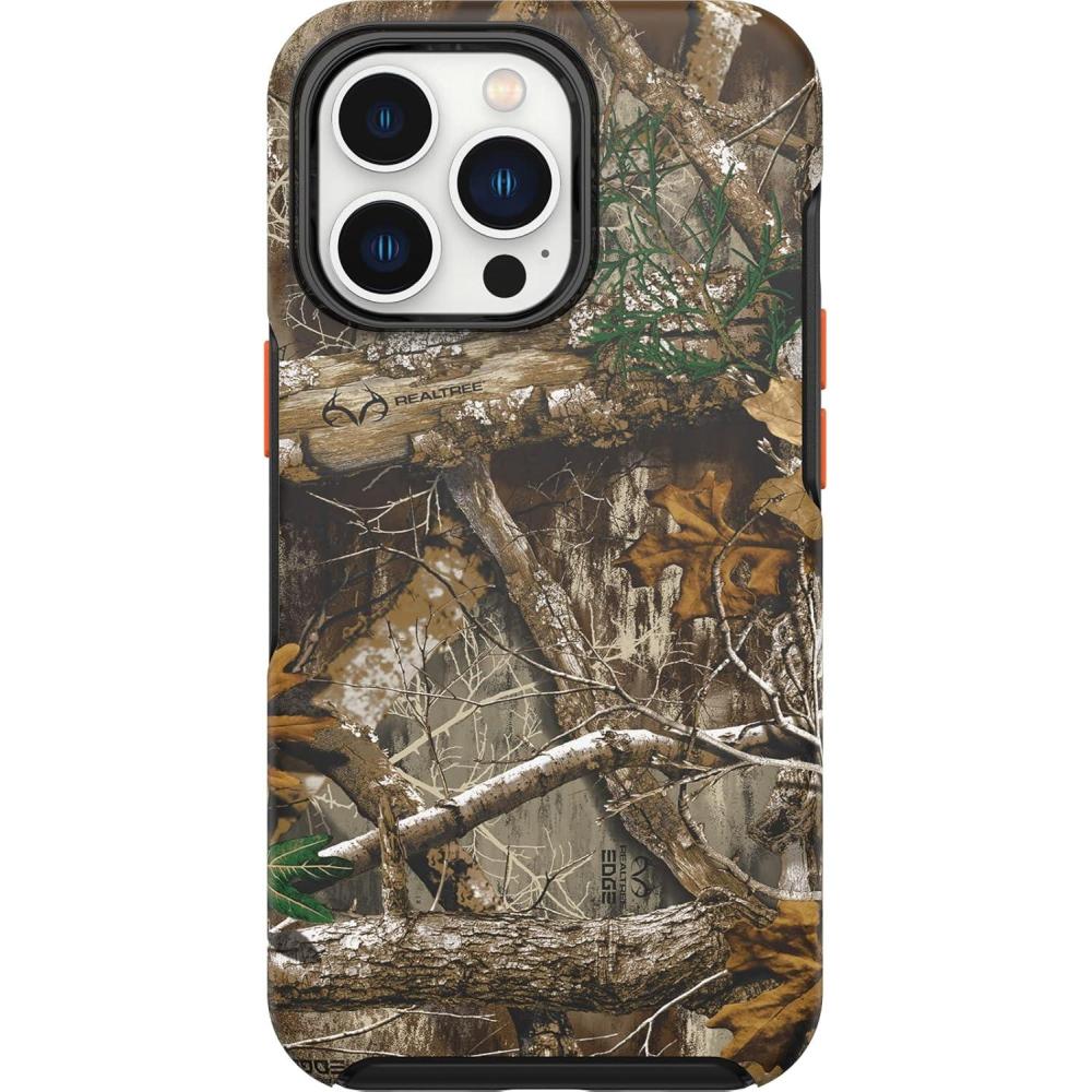 imageOtterBox iPhone 13 Pro Symmetry Series Case American Flag UltraSleek Snaps to MagSafe Raised Edges Protect Camera ampamp ScreenRealtree Orange2