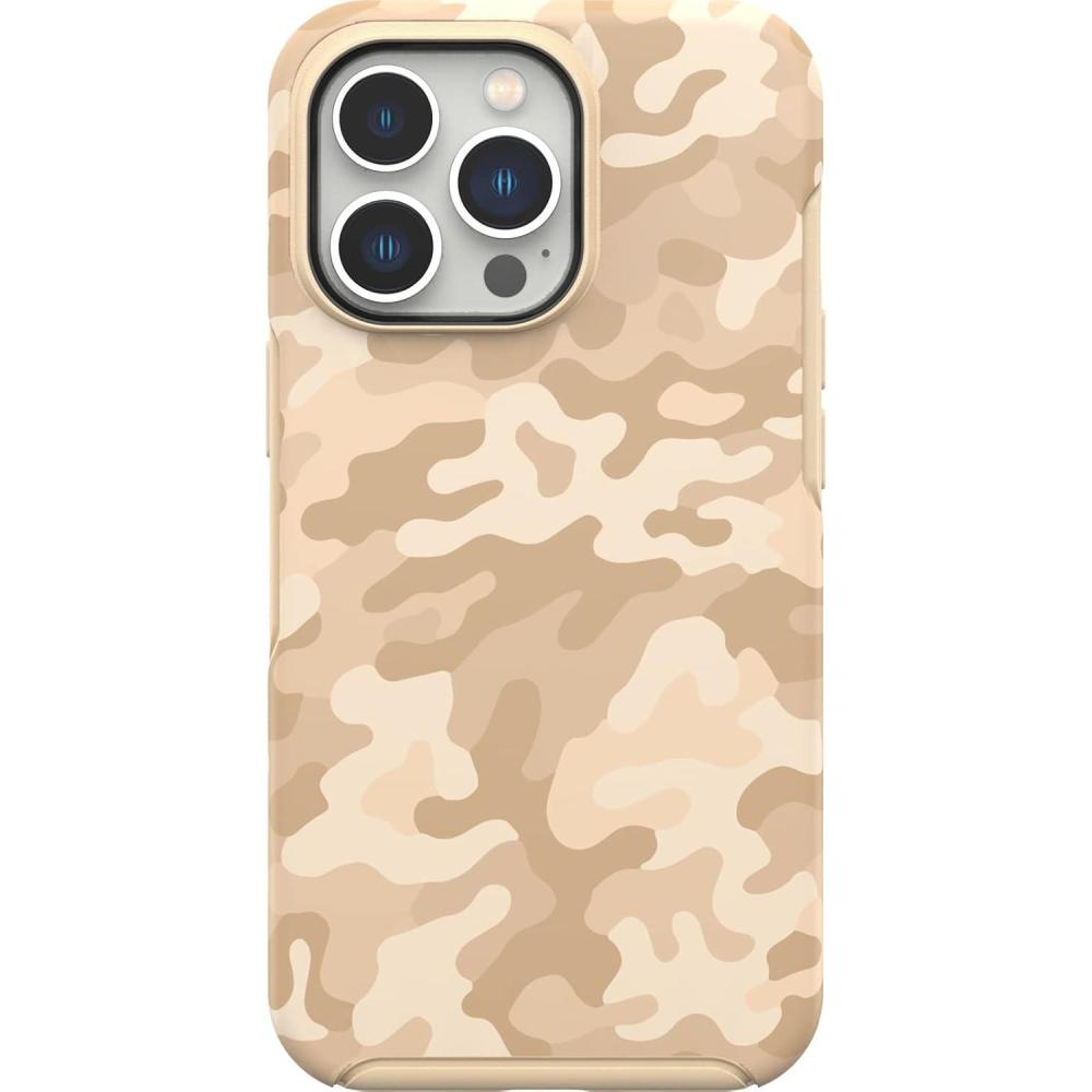 imageOtterBox iPhone 13 Pro Symmetry Series Case American Flag UltraSleek Snaps to MagSafe Raised Edges Protect Camera ampamp ScreenSand Storm Camo