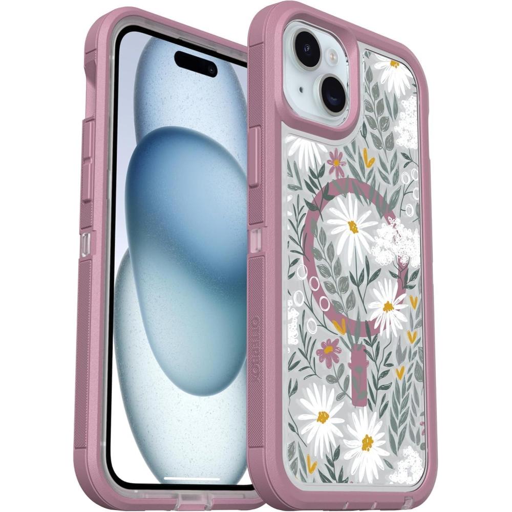 imageOtterBox iPhone 14 ampamp iPhone 13 Defender Series XT Case  Blooming Lotus Pink Screenless Rugged Snaps to MagSafe Lanyard AttachmentOrchid Advice