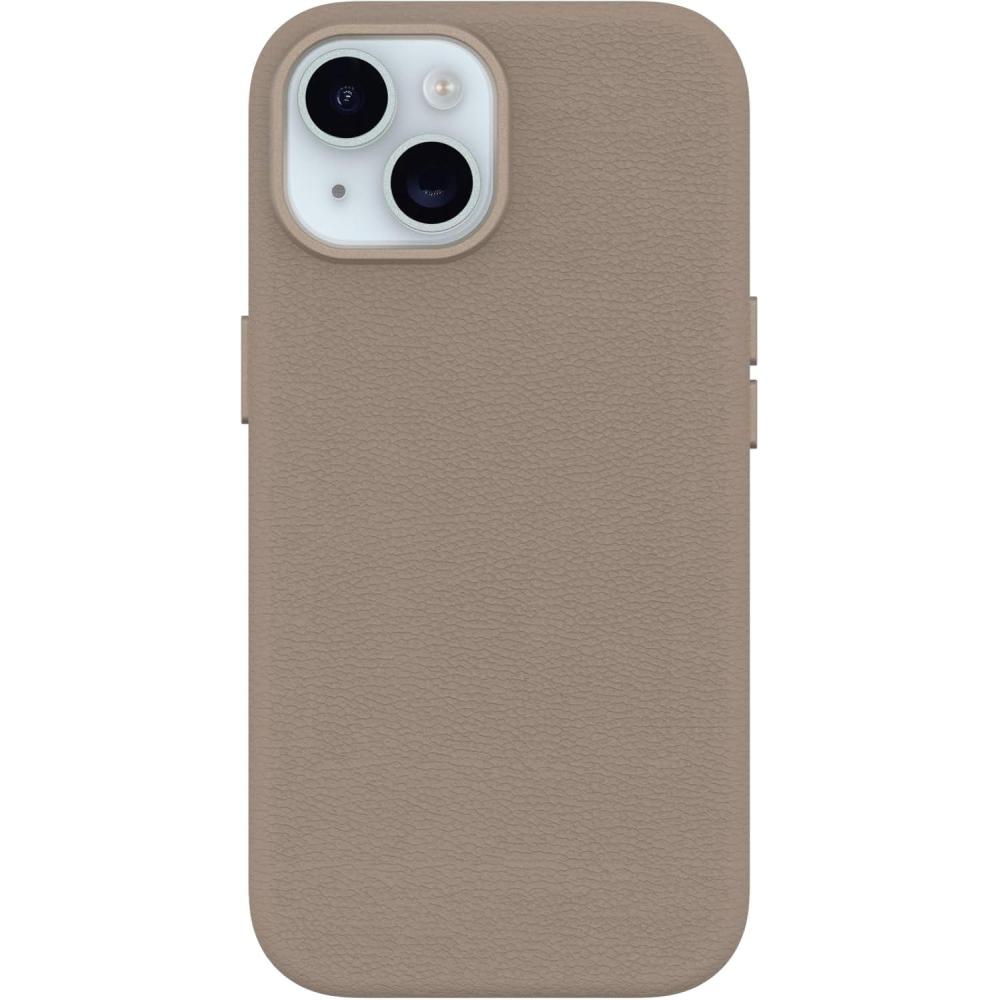 imageOtterBox iPhone 15 Pro Max Symmetry Series Cactus Leather for MagSafe  Noir ASH Black Snaps to MagSafe UltraSleek Raised Edges Protect Camera ampamp ScreenNew Grey Comfort