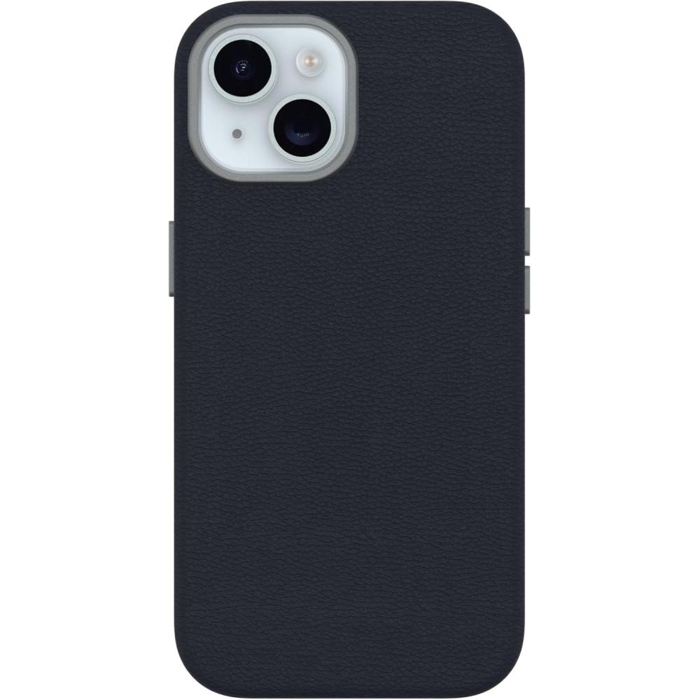 imageOtterBox iPhone 15 Pro Max Symmetry Series Cactus Leather for MagSafe Noir ASH Black Snaps to MagSafe UltraSleek Raised Edges Protect Camera ampamp ScreenNew Blue Sentiment