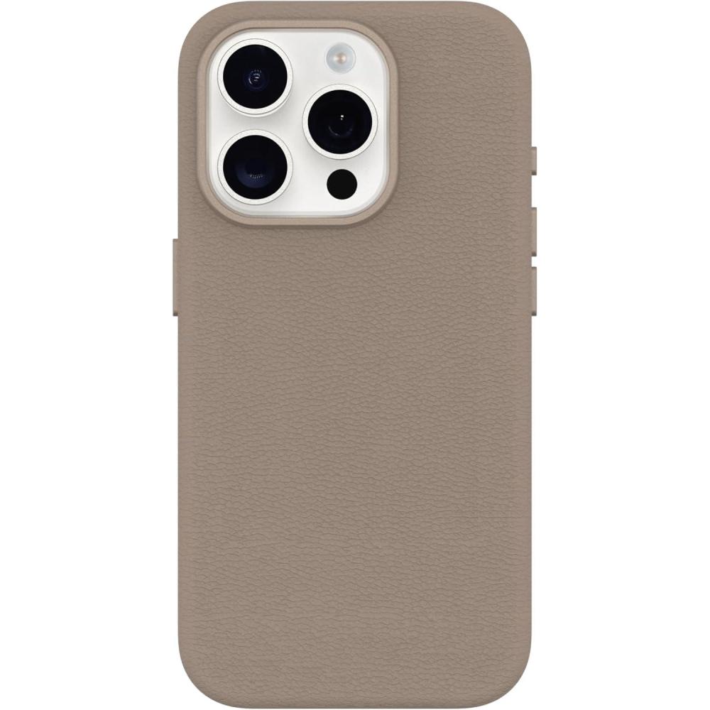 imageOtterBox iPhone 15 Pro Symmetry Series Cactus Leather for MagSafe  Cottonwood Glen Brown