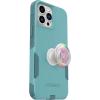 OtterBox Bundle Commuter Series for iPhone 12/13 PRO MAX – (RIVETING Way) + PopSockets PopGrip – (Jawbreaker Gloss)